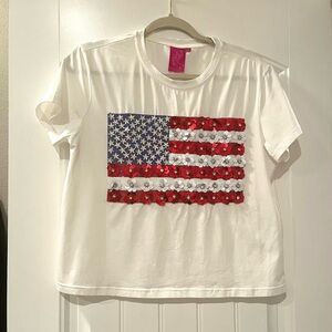 Queen of Sparkles Flag Top